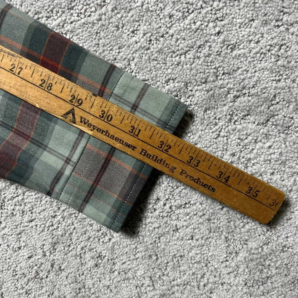 LL Bean Mountainside Brushed Performance Shirt Mens M Plaid Red Green Snap Front - Picture 16 of 16